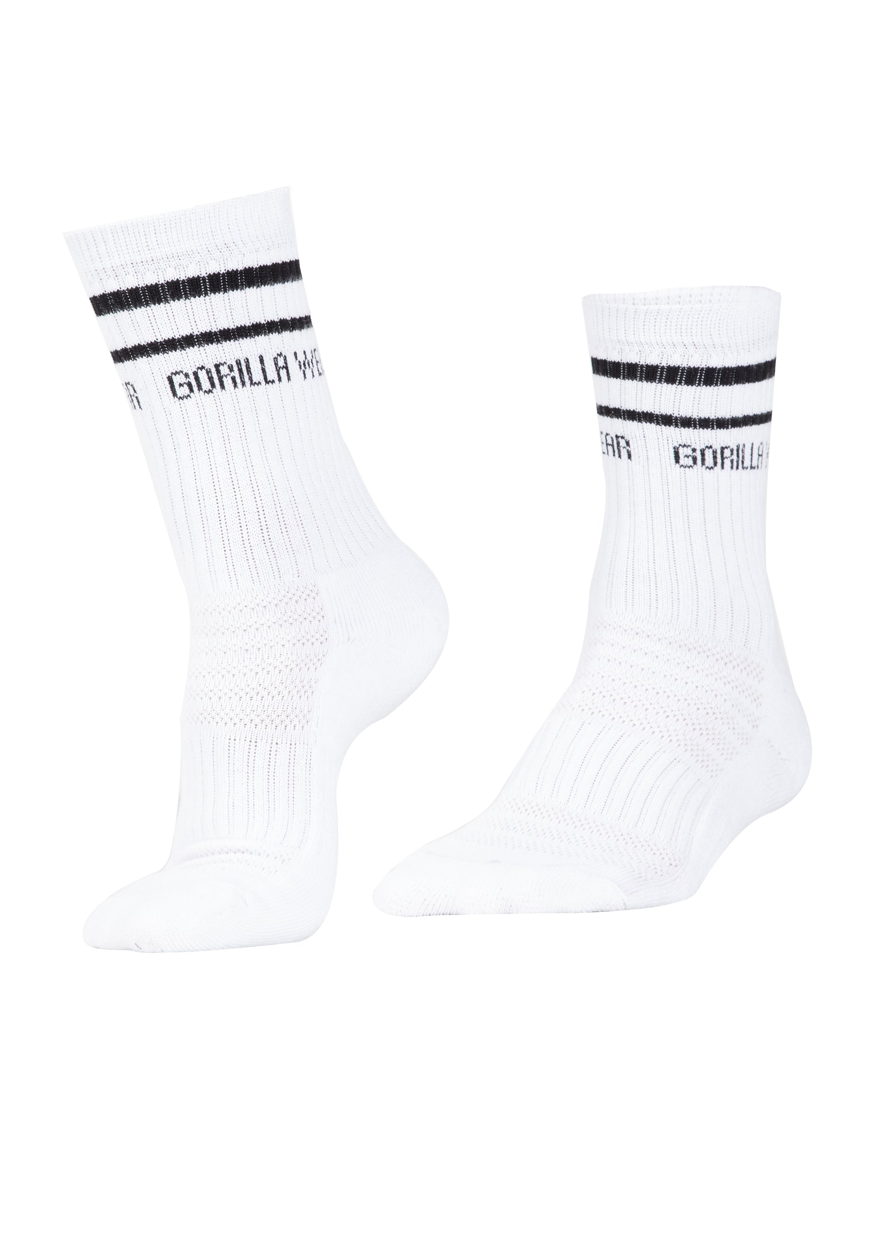 Gorilla Wear Crew Socks, white