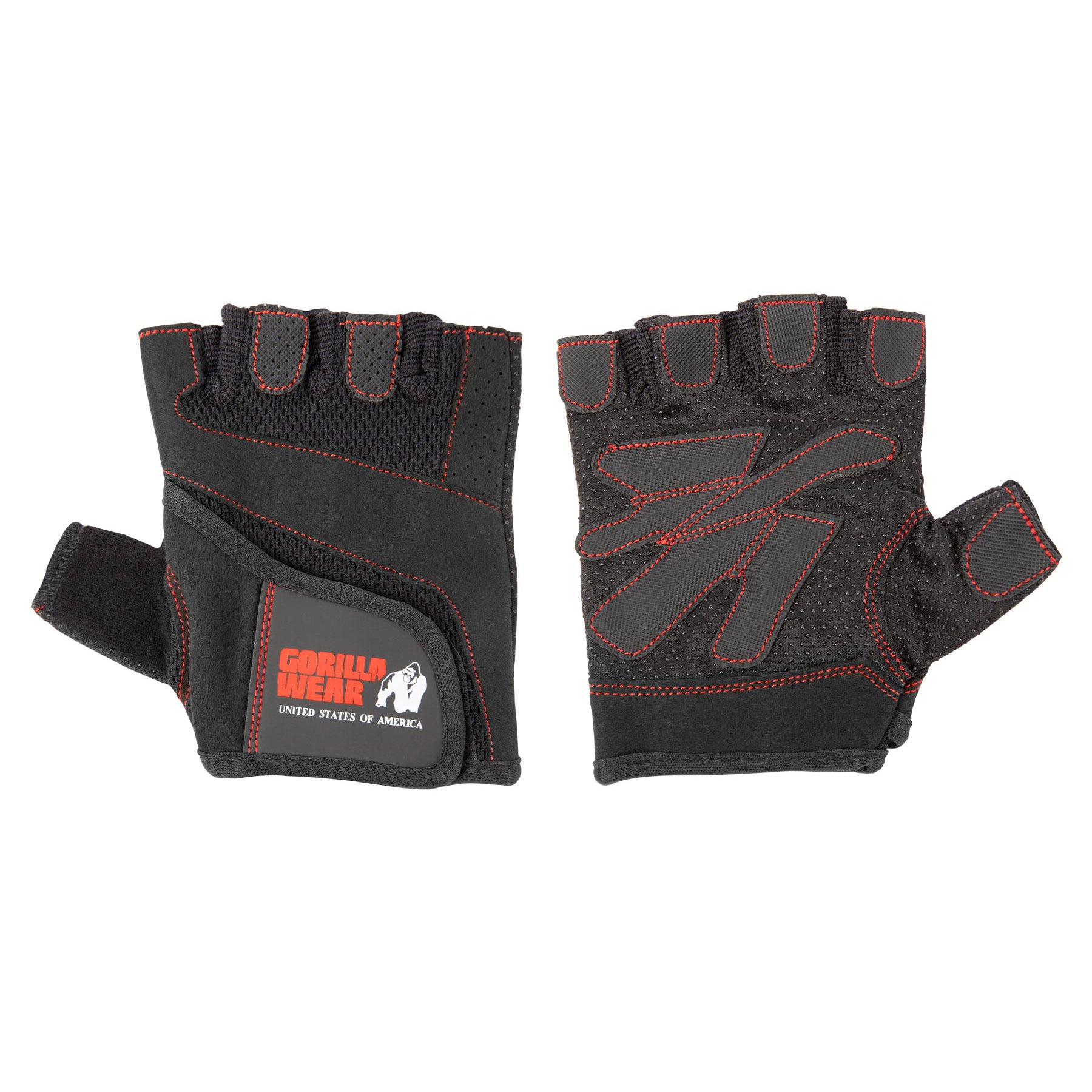 Women's Fitness Gloves, black/red