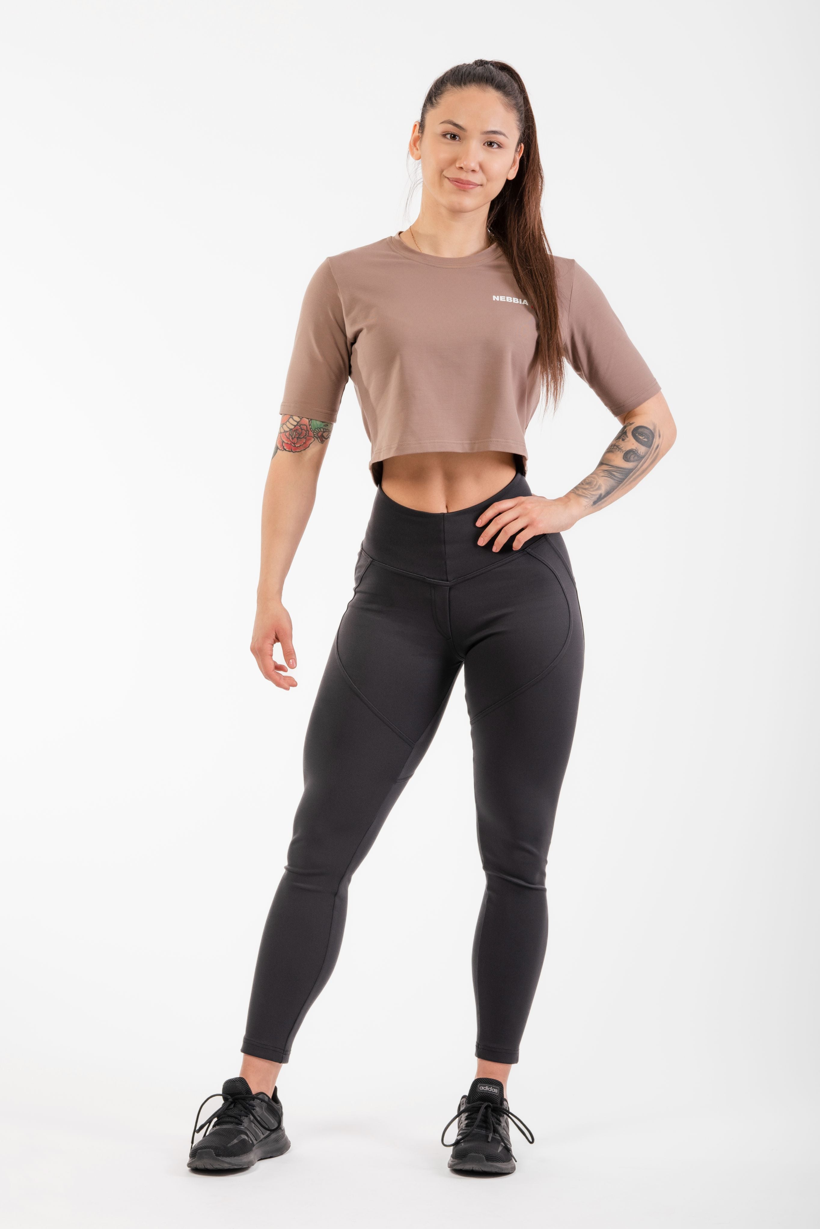 High Waist Bubble Butt Lifting Pants, black