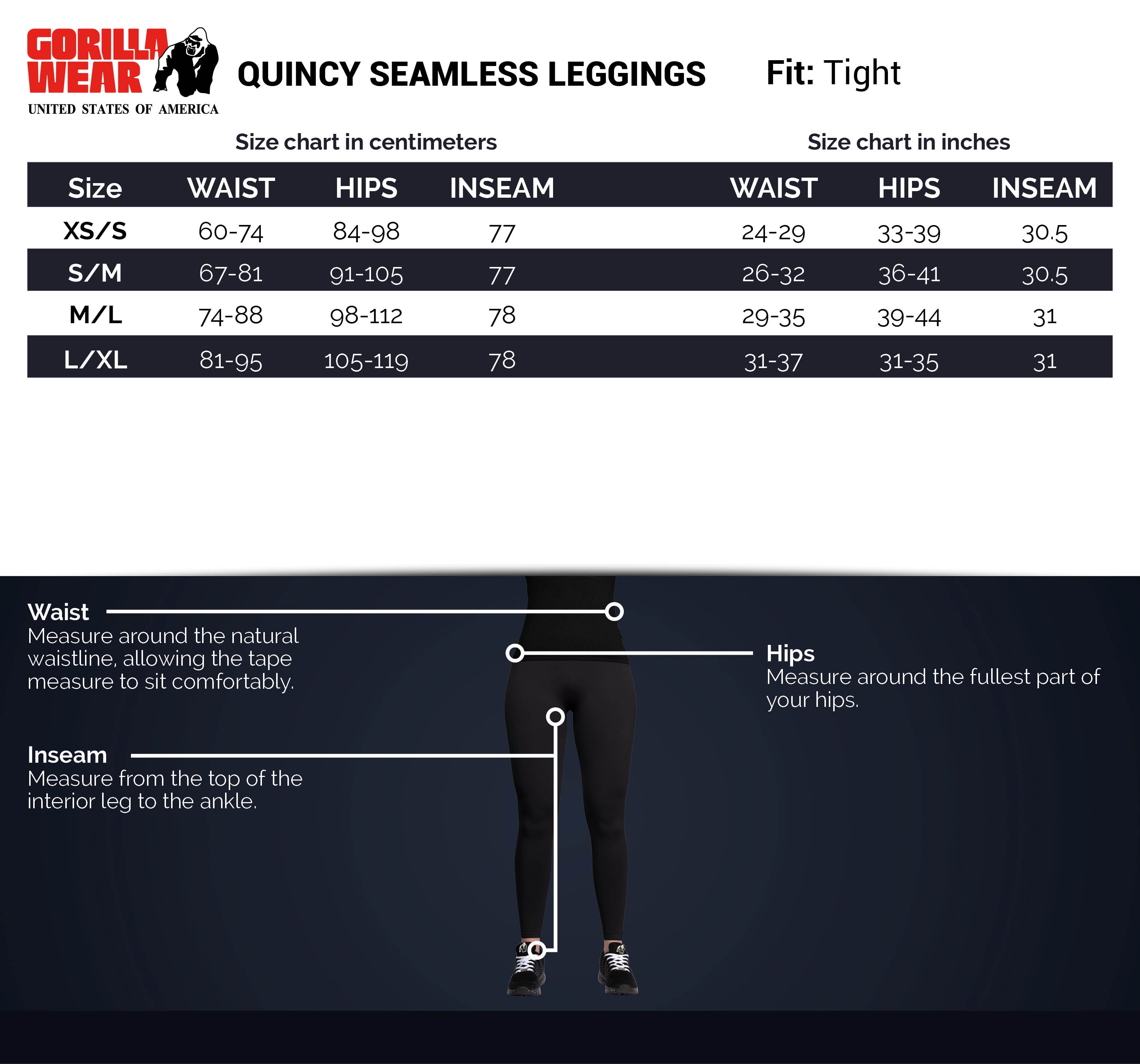 Quincy Seamless Leggings, black