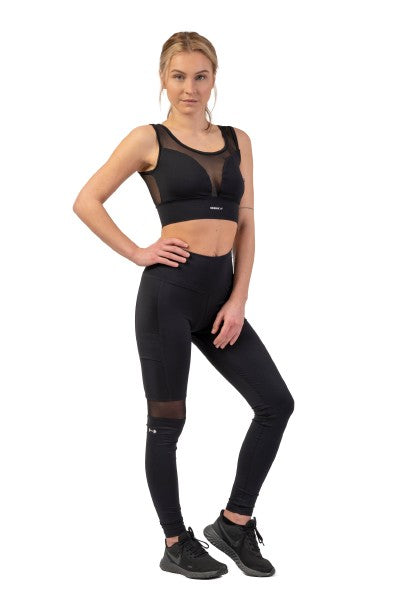 Sporty Smart Pocket High-Waist Leggings, black