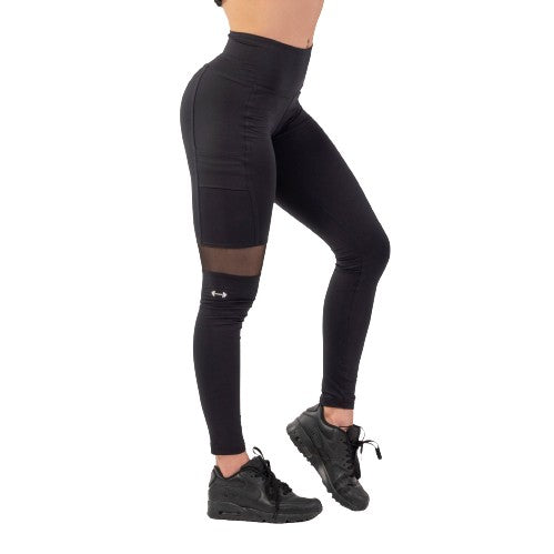 Sporty Smart Pocket High-Waist Leggings, black