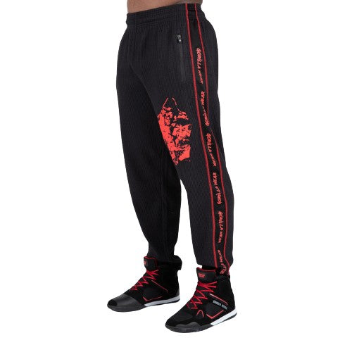 Buffalo Old School Workout Pants, black/red