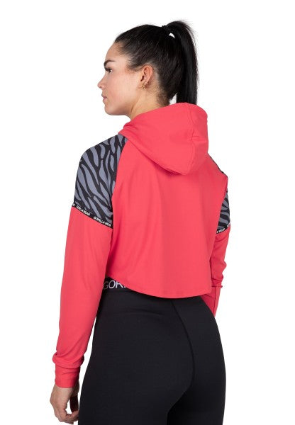 Zion Cropped Hoodie, red