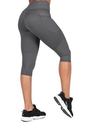 Monroe Cropped Leggings, grey