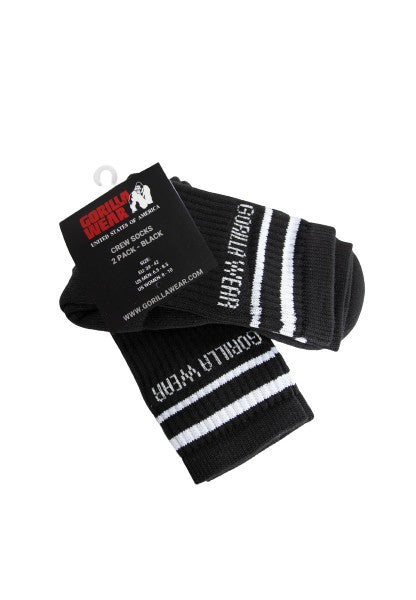 Crew Socks 2-Pack, black