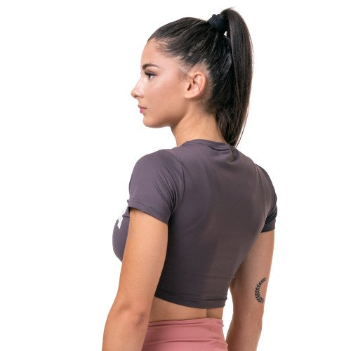 Sporty Crop Top, marron