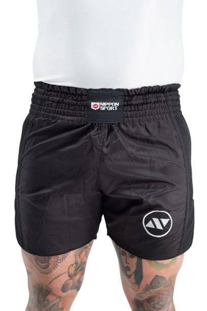 Muay Thai Shorts - Nippon Sport - Svart