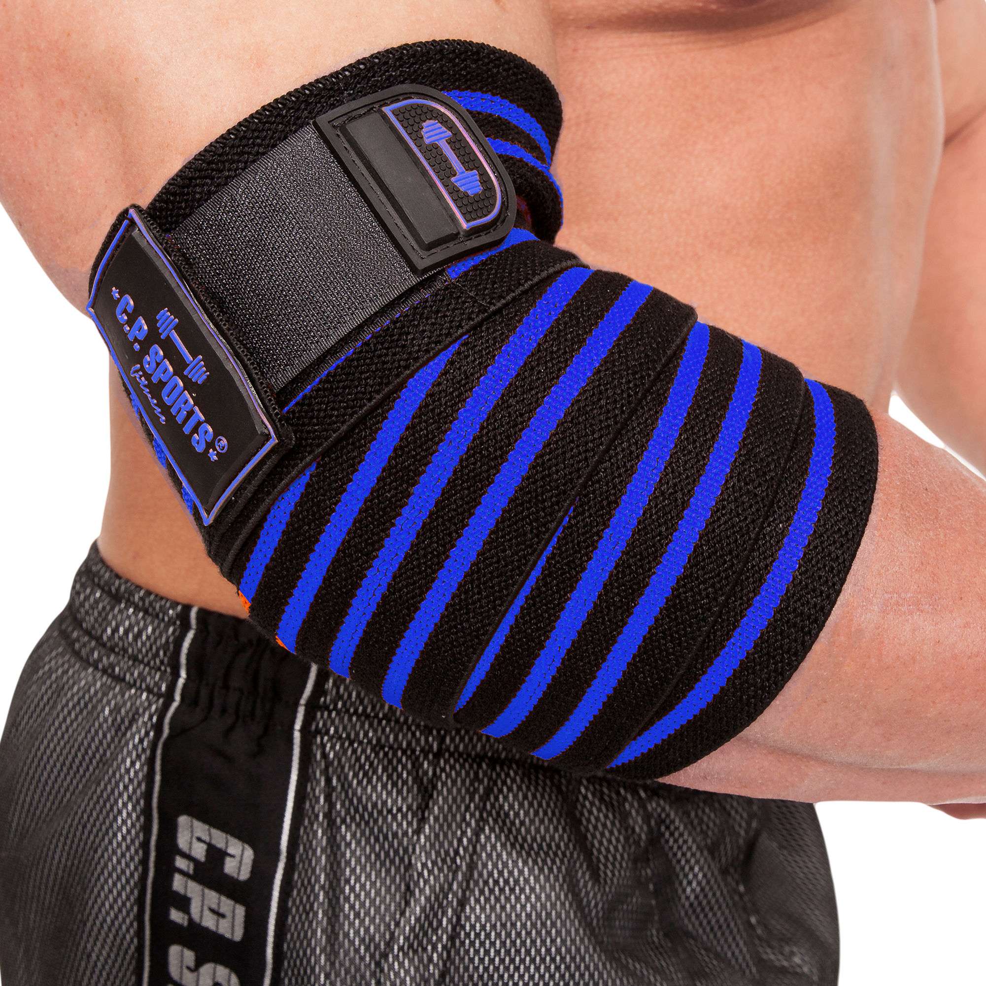 Elbow Wraps Pro 1,3 m, black/blue