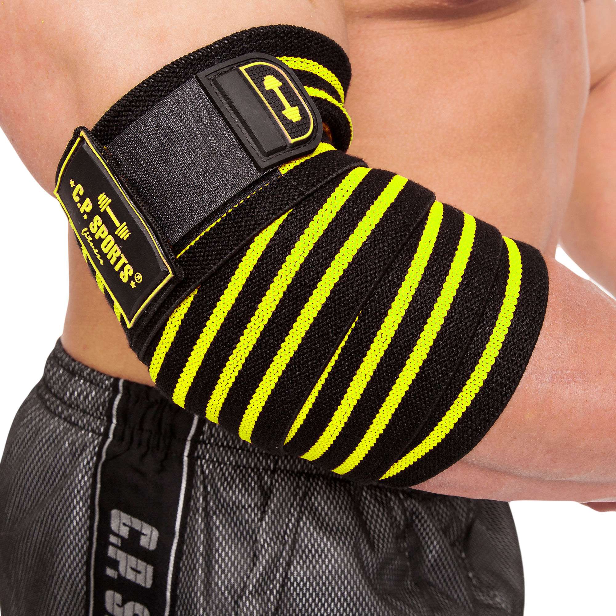 Elbow Wraps Pro 1,3 m, black/yellow