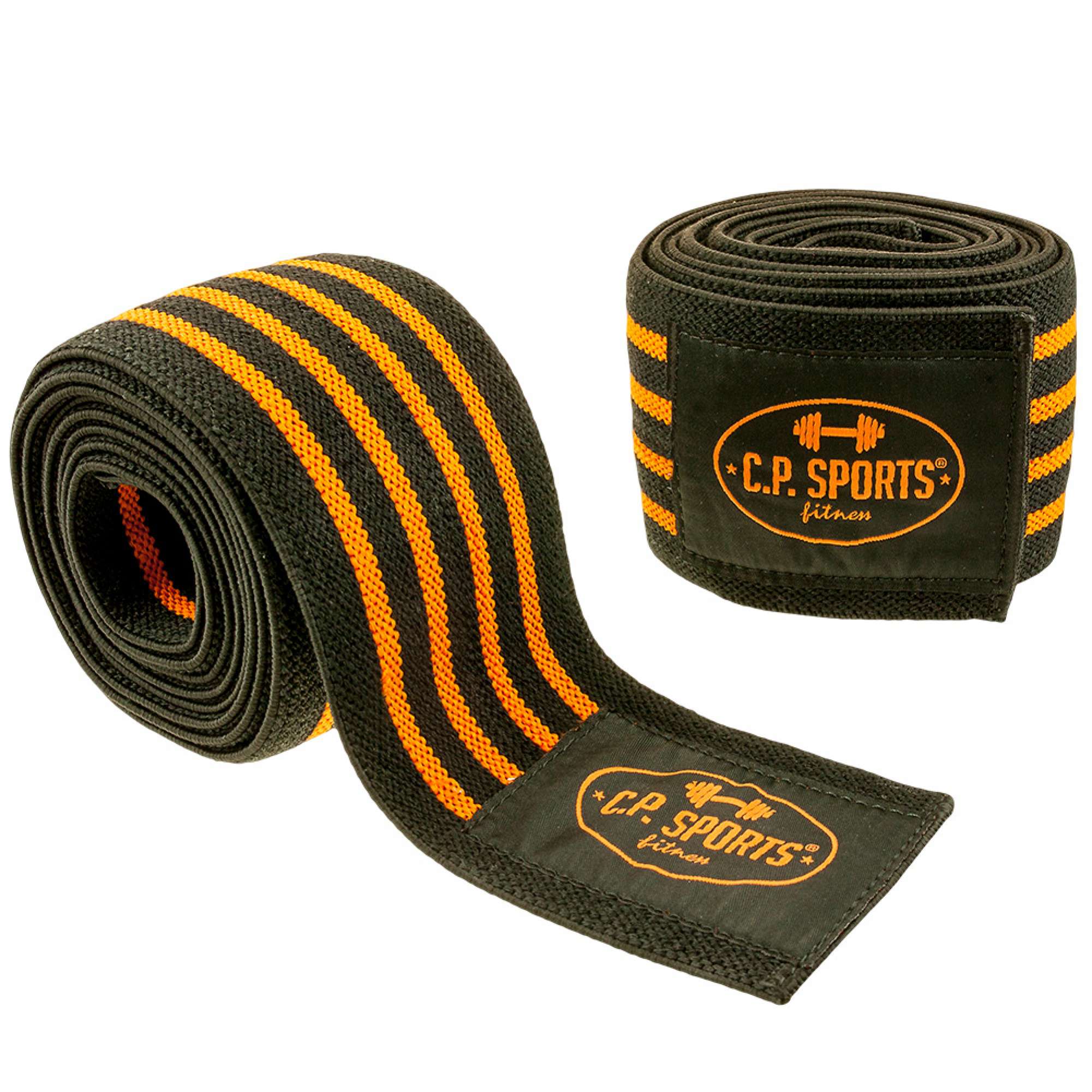 Knee Wraps, black/orange, 2 m