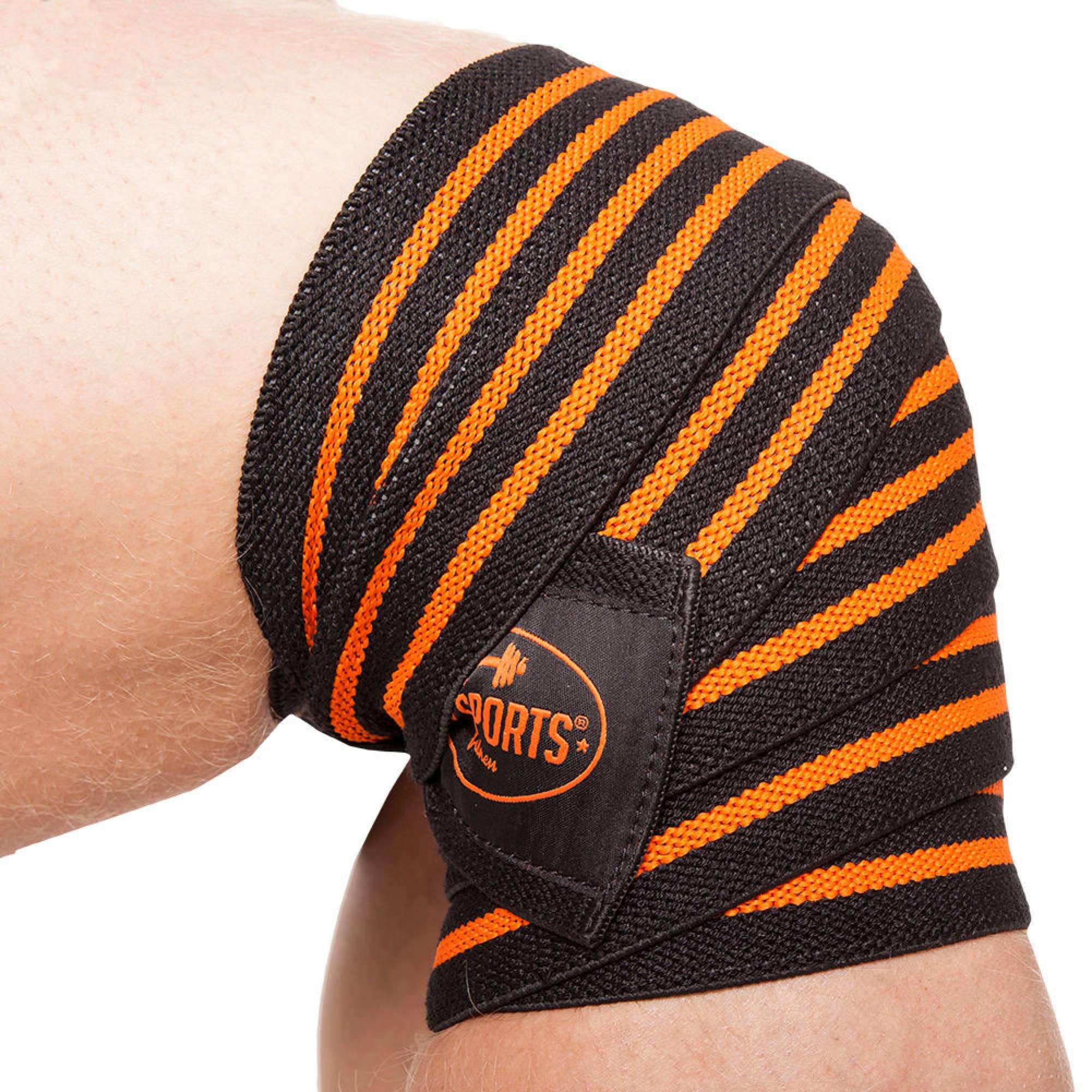 Knee Wraps, black/orange, 2 m