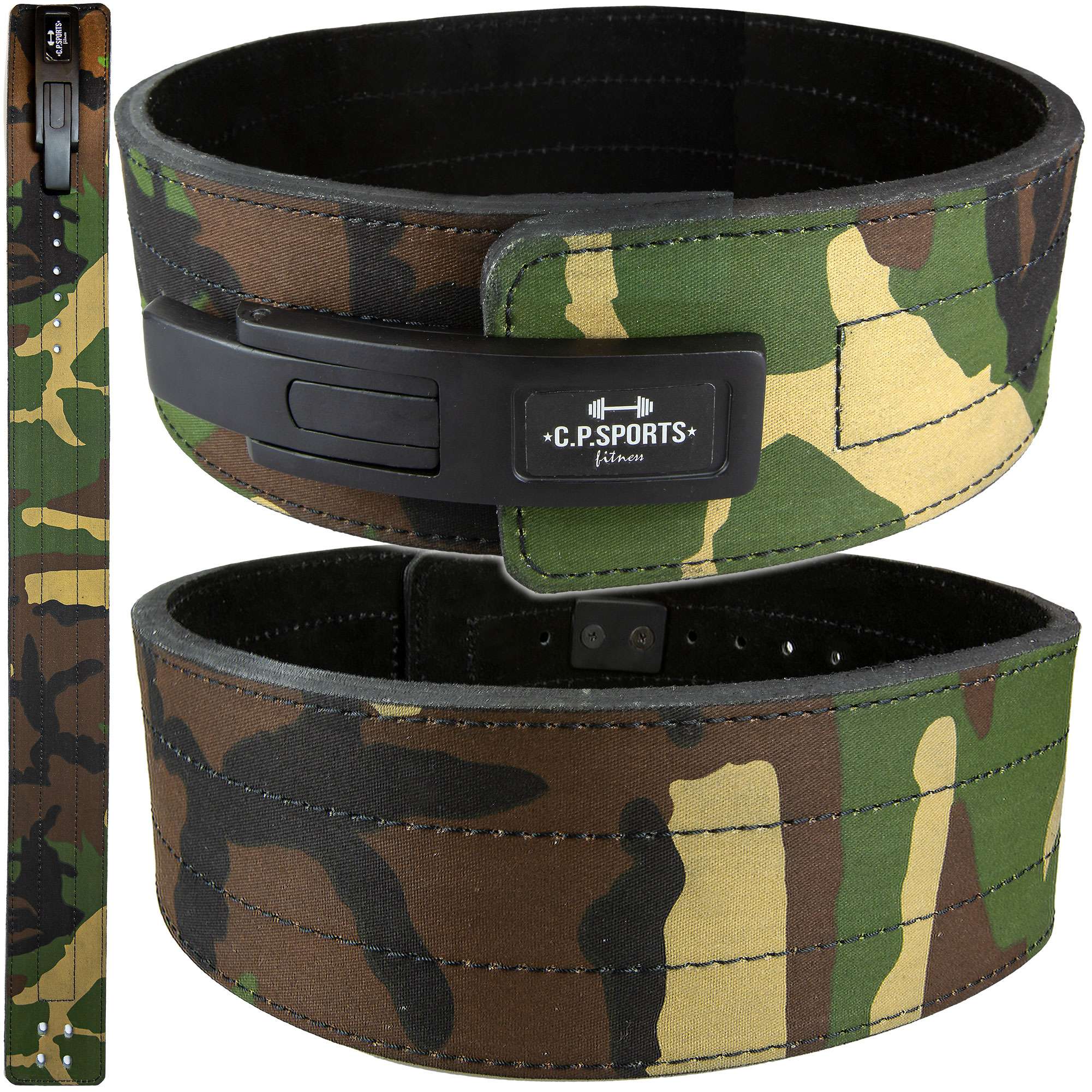 Powerlifting Lever Belt, green camo