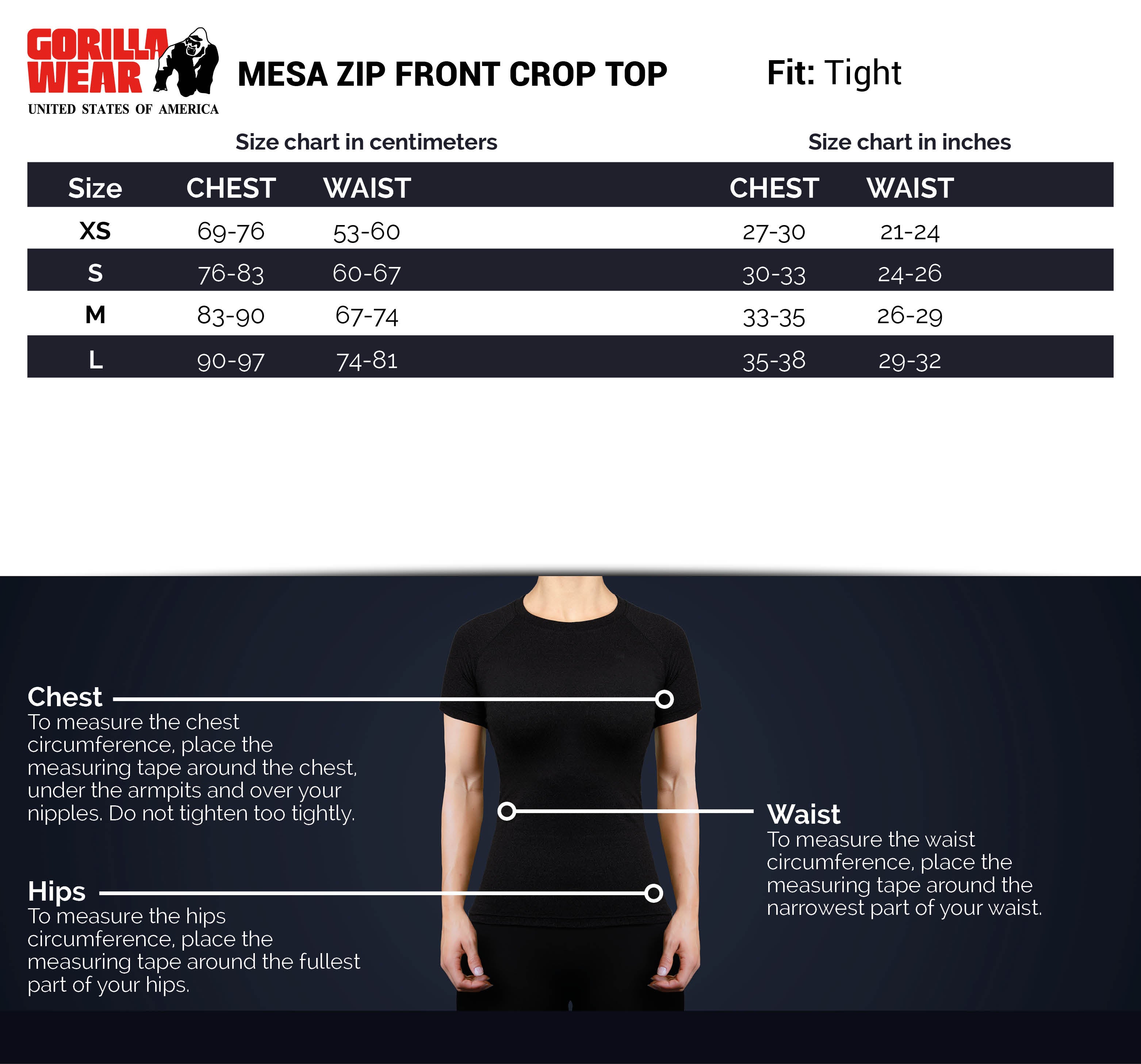 Mesa Zip Front Crop Top, black