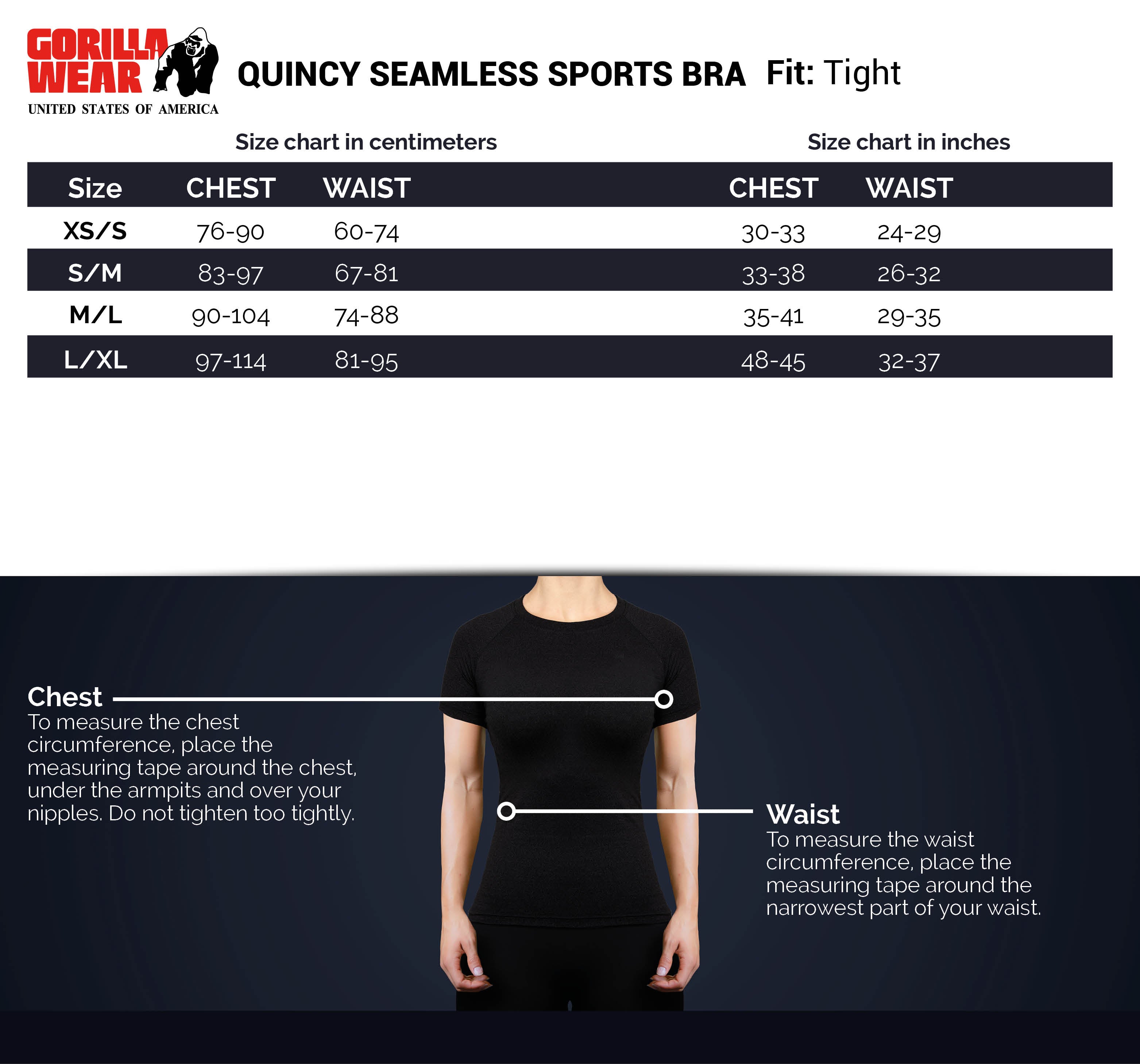 Quincy Seamless Sports Bra, black